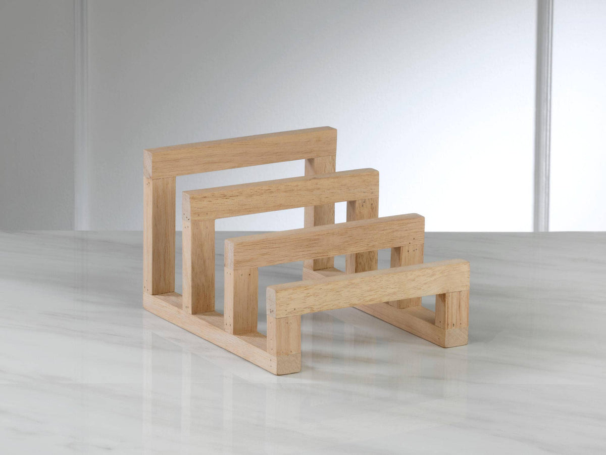 Platter, Plate, and Cutting Board Rack - Wood
