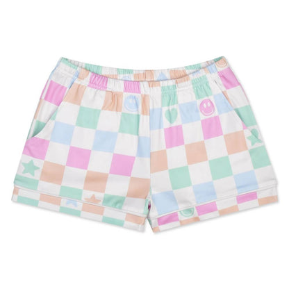 Smiley Check Shorts Lounge Set