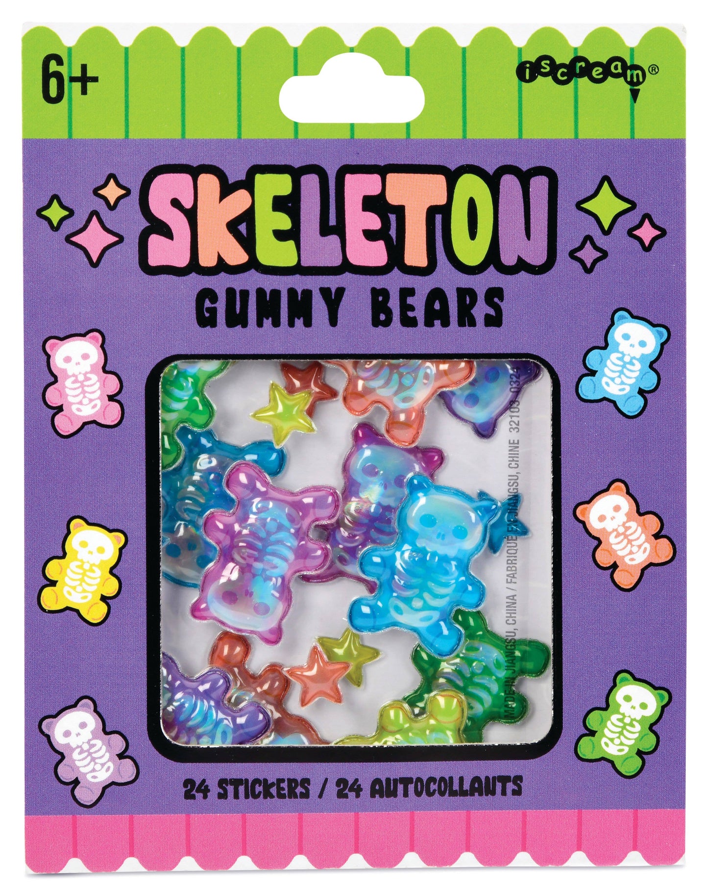 Skeleton Gummy Bears Stickers - Halloween