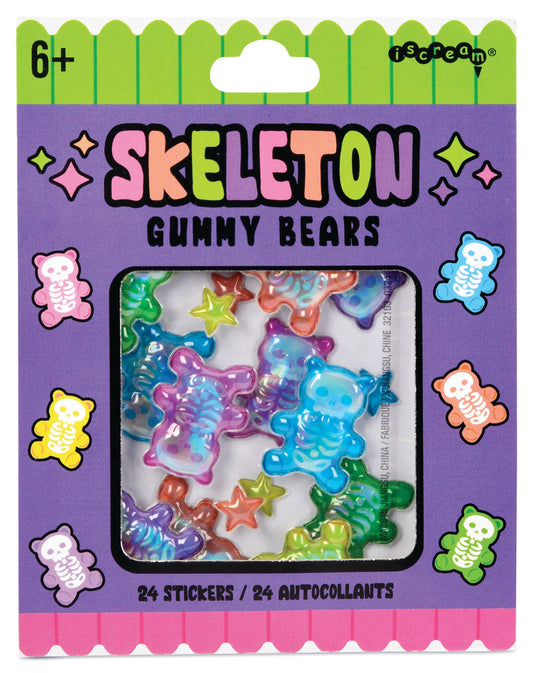 Skeleton Gummy Bears Stickers - Halloween