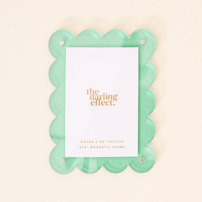 Mini Acrylic Picture Frame Magnet-Mint Green