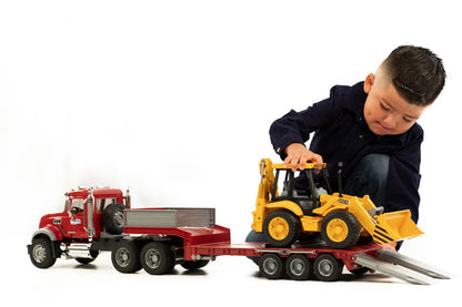 Mack Granite Truck with Low Loader and JCB 4CX Backhoe Loader