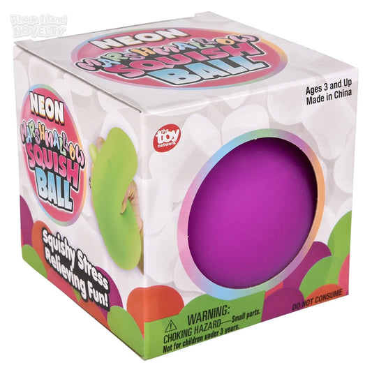 Marshmallow Neon Squishy Ball 4"
