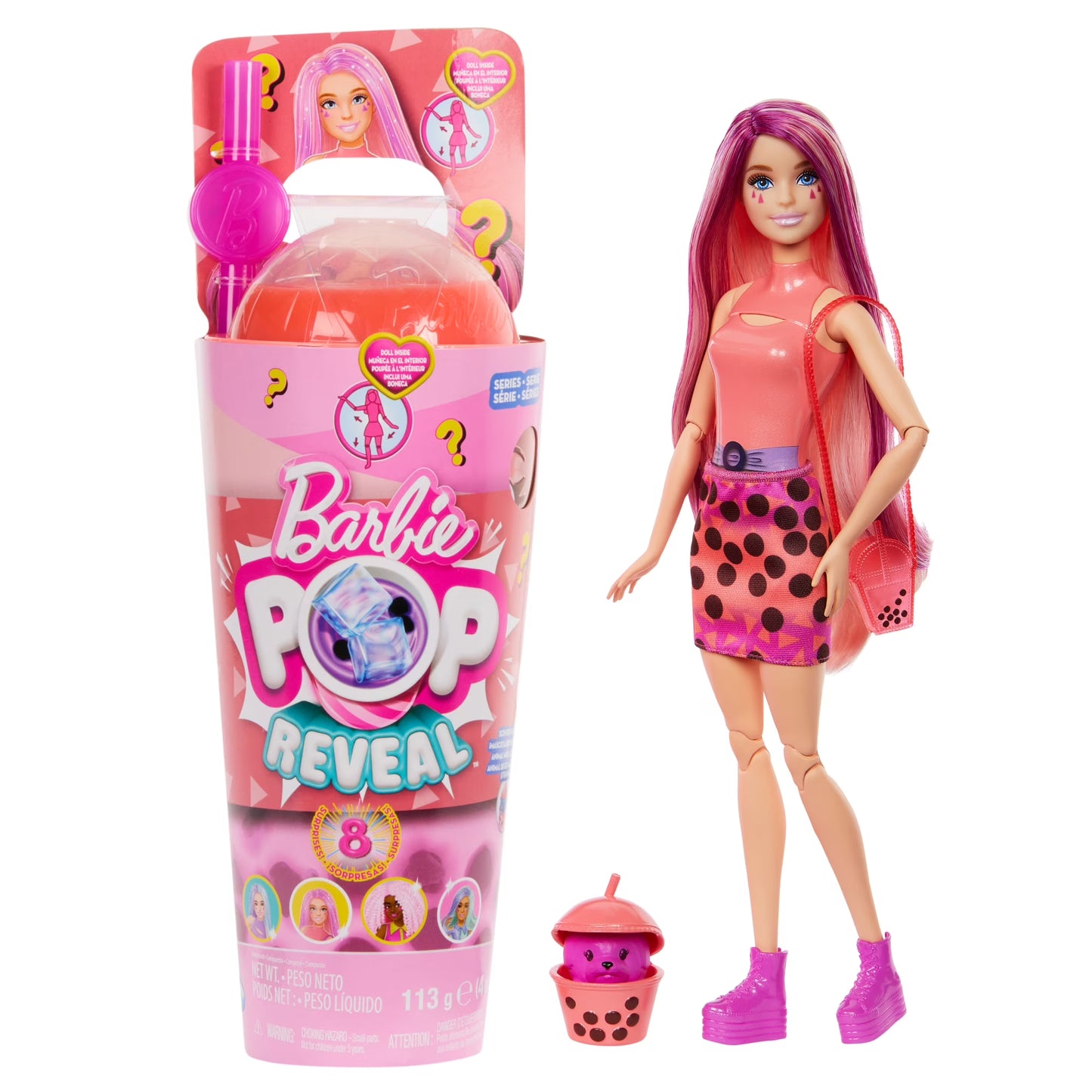 Barbie Pop Reveal Boba Tea Mango Mochi Fashion Doll & Accessories Set