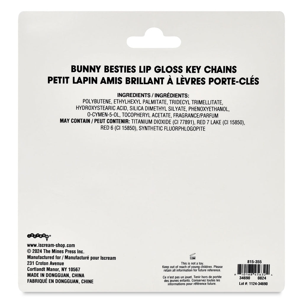 Bunny Besties Lip Gloss Key Chain