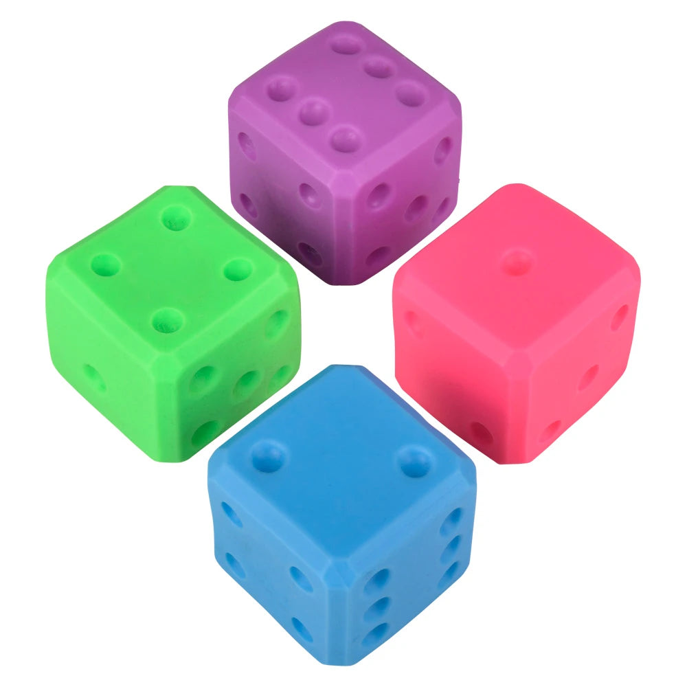 Marshmallow Neon Dice 2"