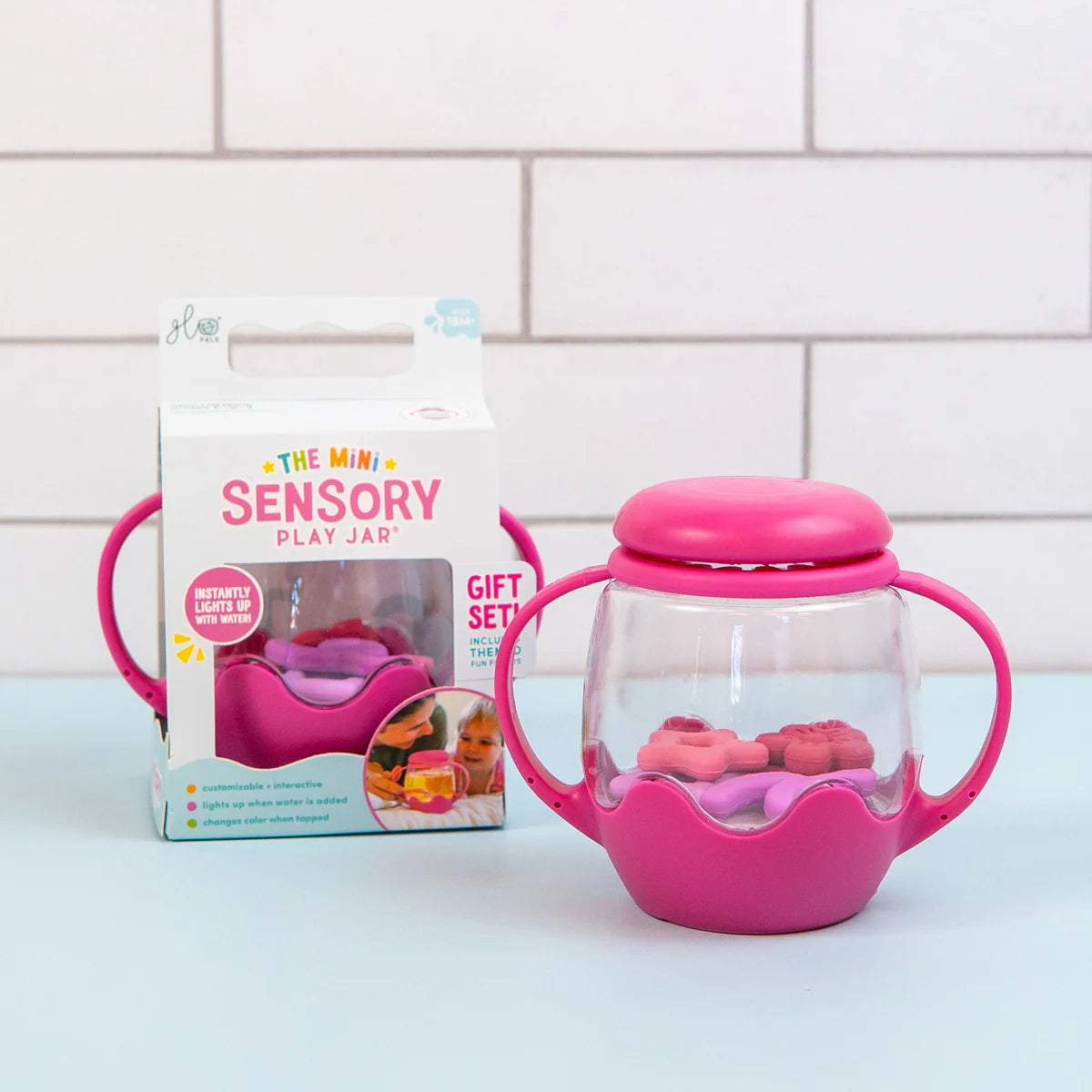Glo Pals  MINI Pink Sensory Jar