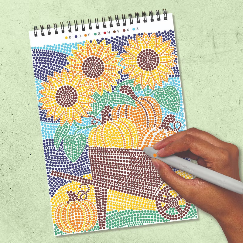 Lifelines FlowArt: Dot-By-Letter Pumpkins and Pastures