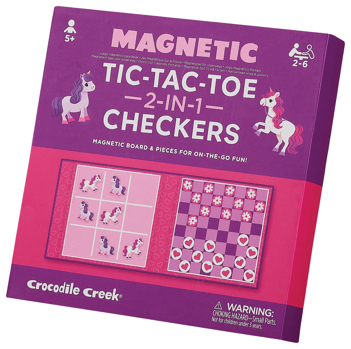 Unicorn Tic Tac Toe & Checkers Magnetic games