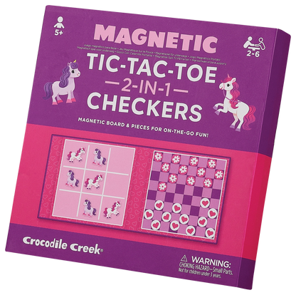 Unicorn Tic Tac Toe & Checkers Magnetic games