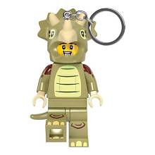 LEGO Minifigures Keychain Light Triceratops Costume Fan