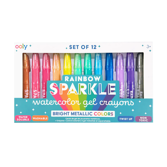 Rainbow Sparkle Metallic Gel Crayons