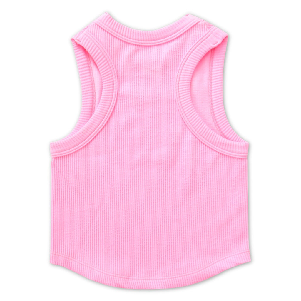 Rose Cropped Smoked Racerback Top M-L