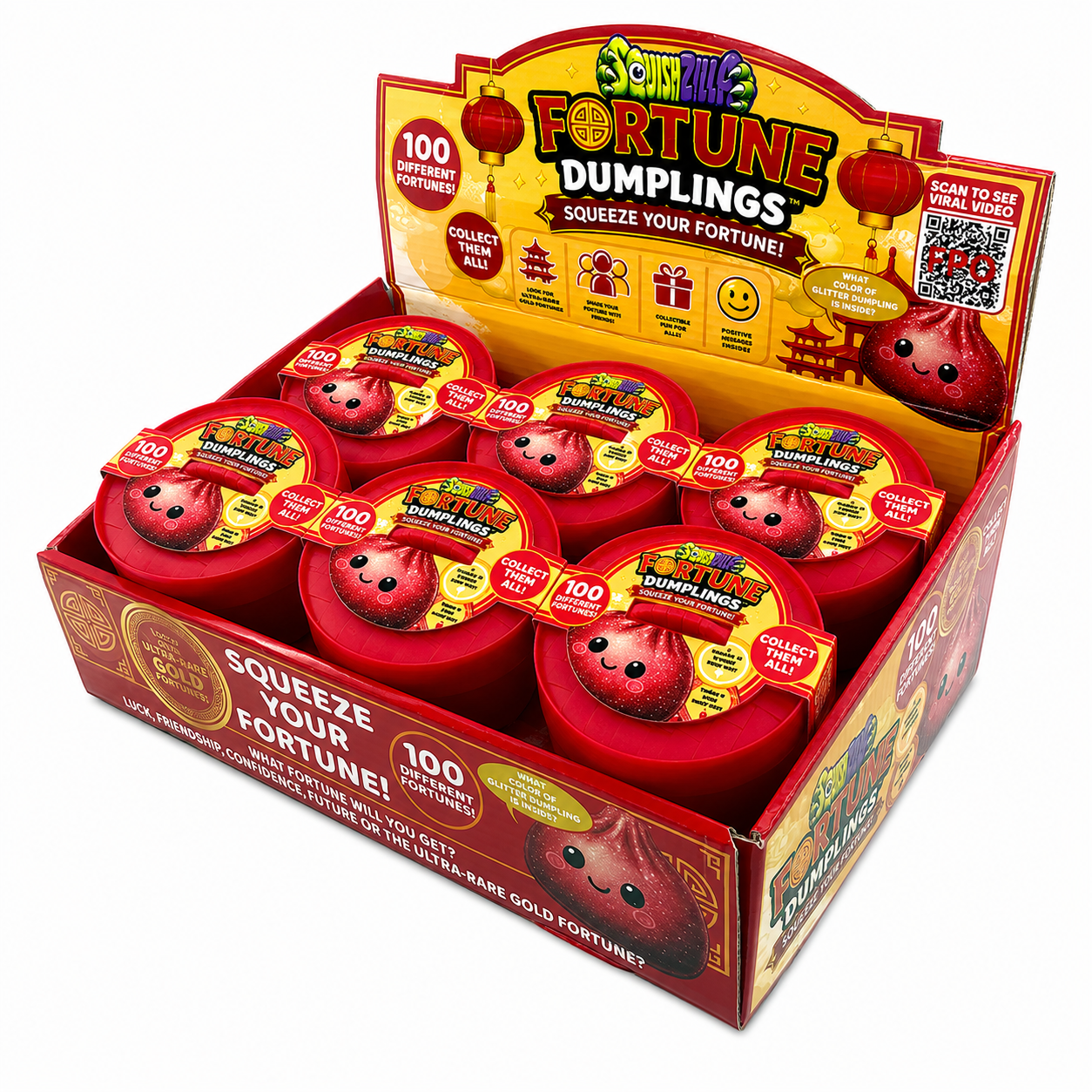 Fun Doh Mystery Fortune Cookie Squishy Dumpling - 12/Display