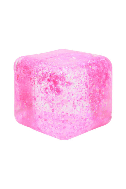 Iridescent Glitter Cube Thick Maltose Putty Filled Squishy
