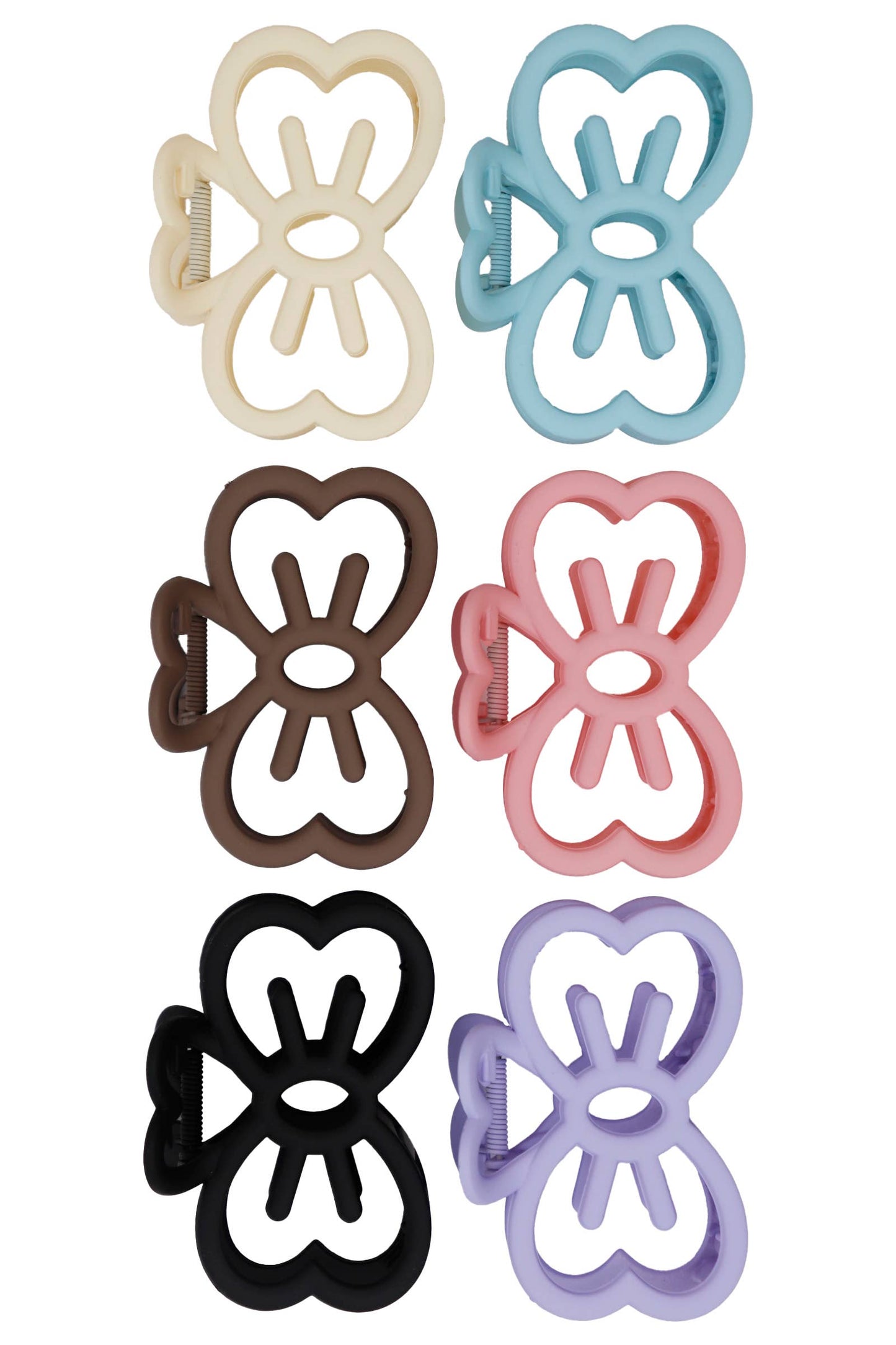 Bow Ribbon Matte Pastel  Hair Claw