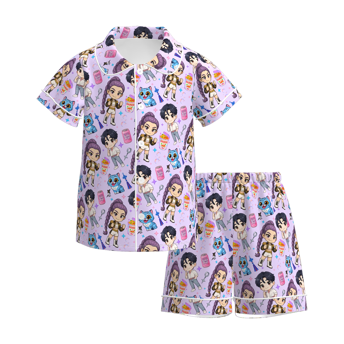 KPop Demon Hunters printed  sleepwear set