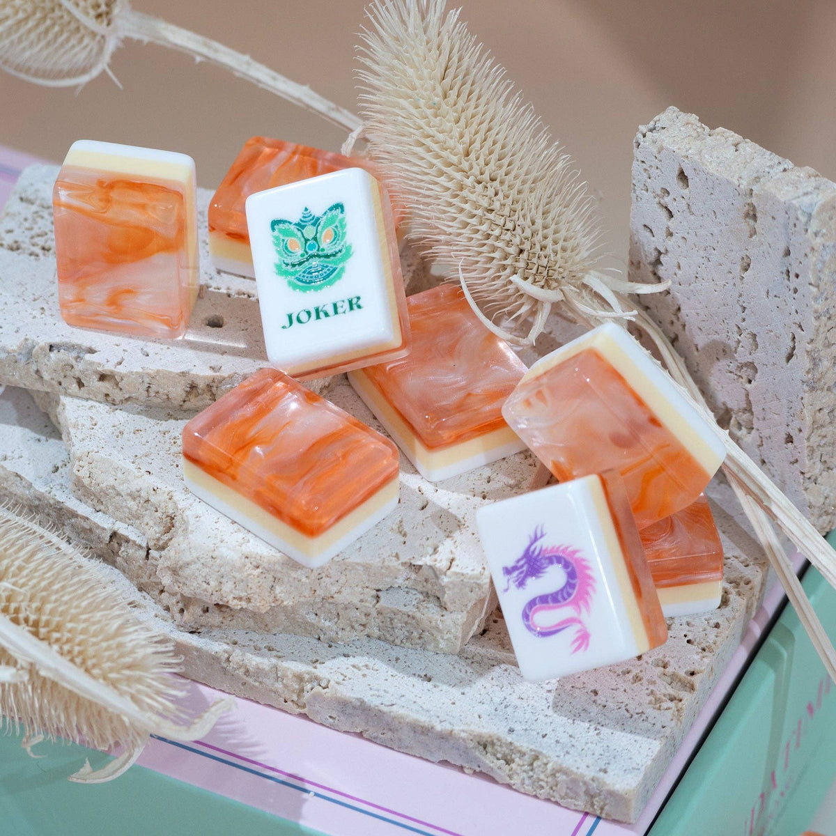 Garden Party Mahjong Set - Coral Glow 11-01