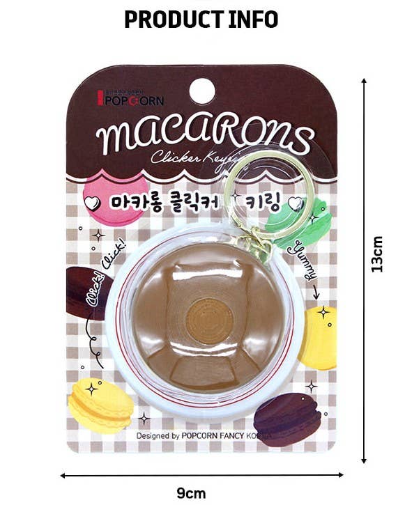 Best-Selling Macaron Clicker Keychain–Viral Fidget Bag Charm