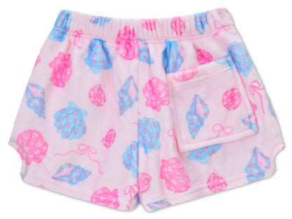 Seashells Plush Shorts (Youth Large (14))