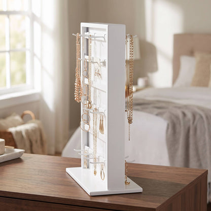 Rotating Metal 2-Sided Jewelry Spinner with 40 hooks