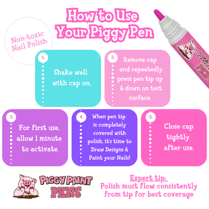 Piggy Pen Display Non-Toxic Kids Nail Polish