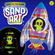 Rocket Ship Glow in the Dark Sand Art
