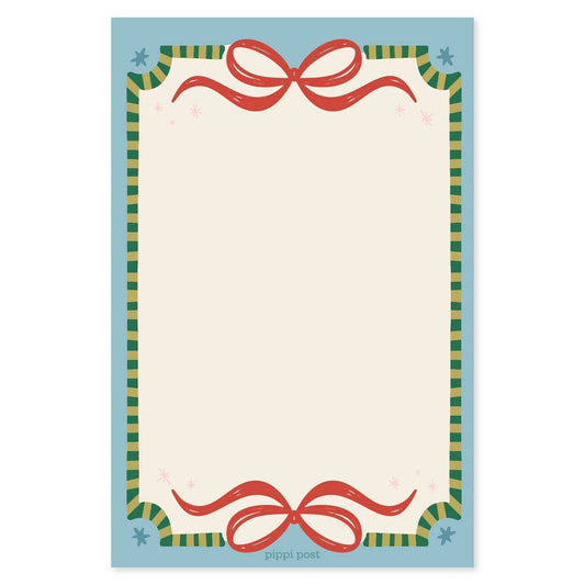 Christmas Coquette Bows 4x6 Notepad