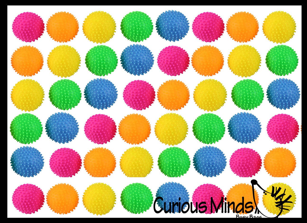 1 Spiky Bumpy Soft Doh Filled 1.7" Stress Ball - Squishy