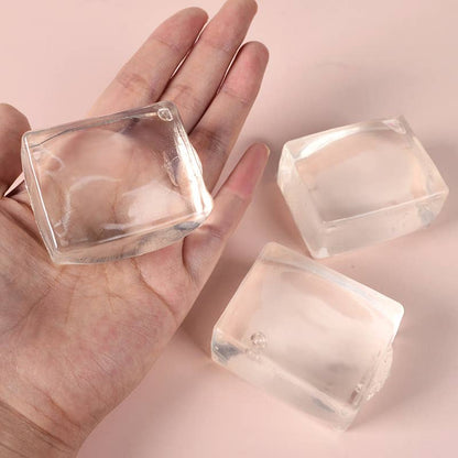 Tofu Shape Glitter Squishy Squeeze Toy Fidget Toy