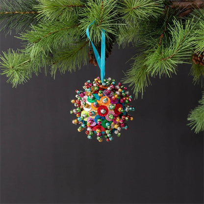 Festive Sequin Ornament (Pk/04)