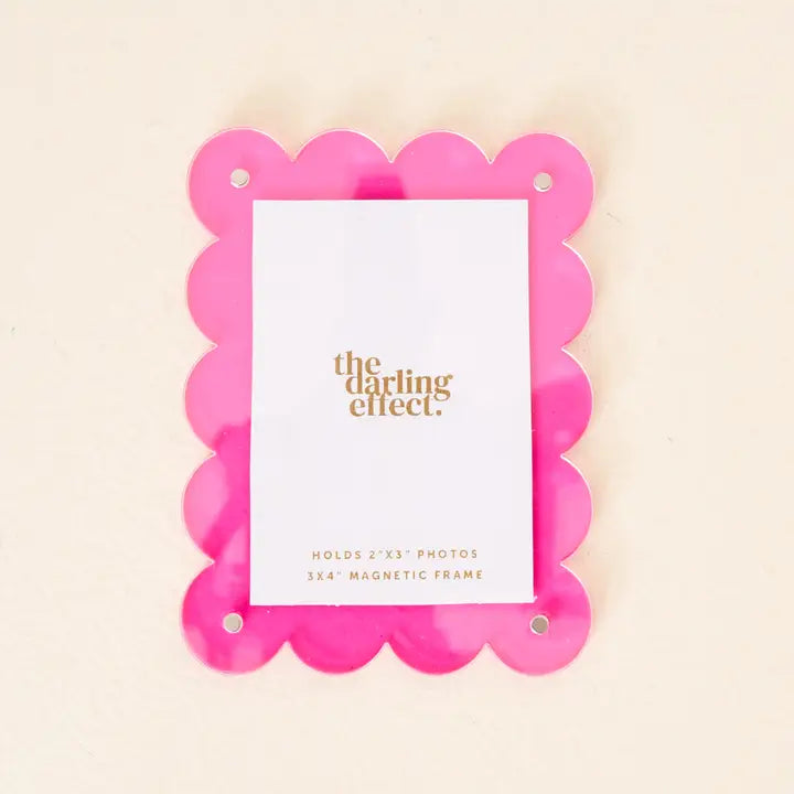 Mini Pic Frame Magnet Hot Pink