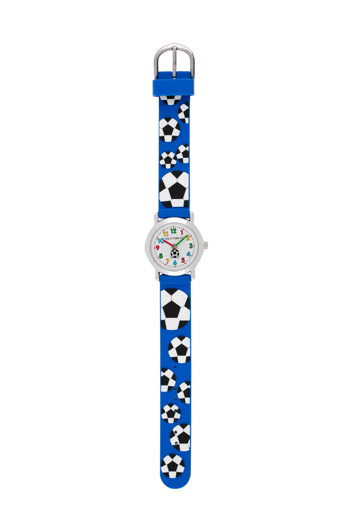 Children's quartz watch with soccer balls