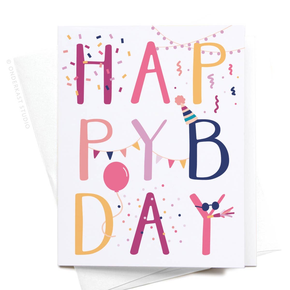 Happy Birthday Party Decorations Greeting Card
