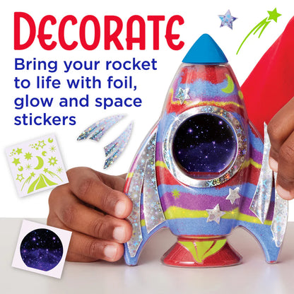 Rocket Ship Glow in the Dark Sand Art