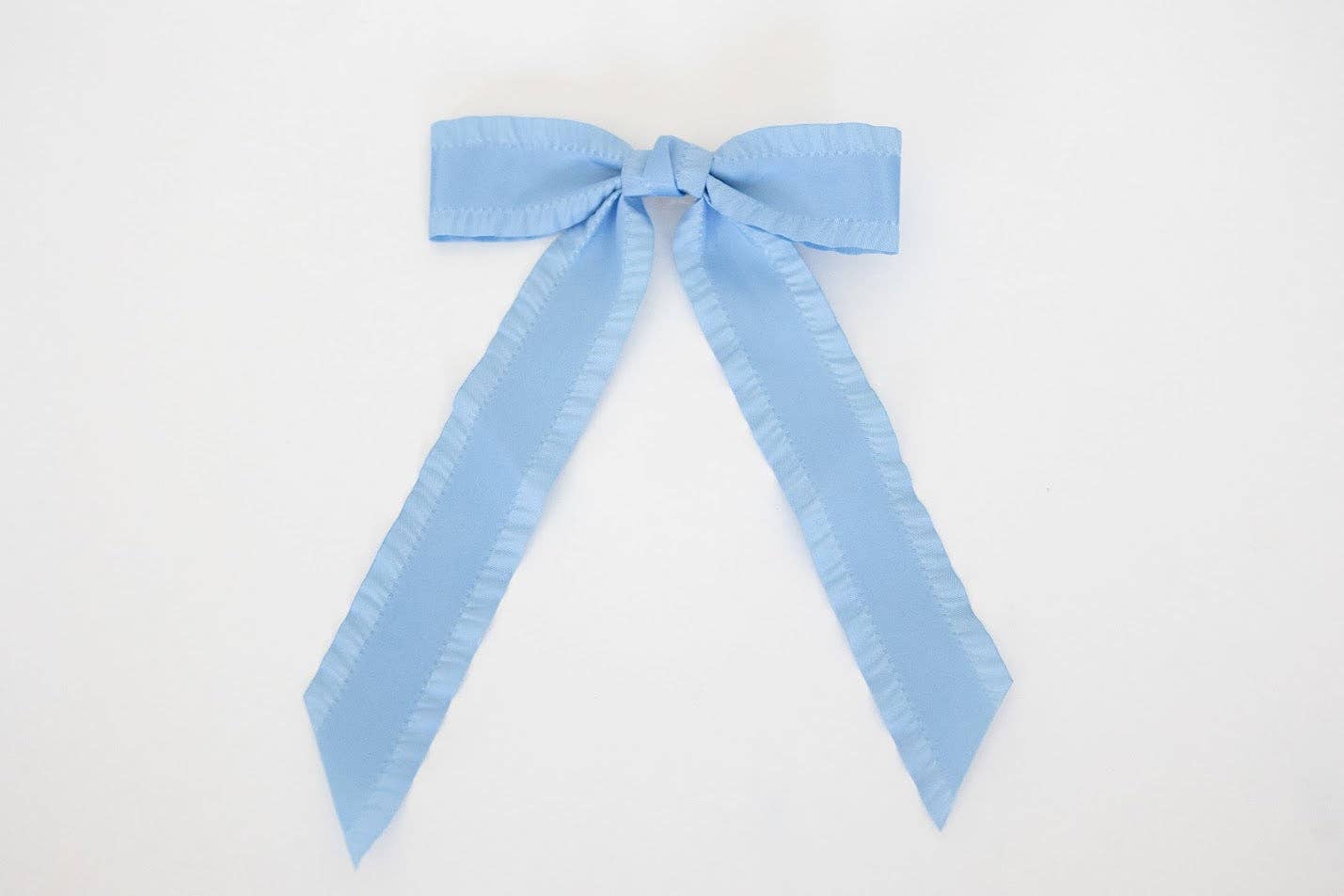 Ruffle Trim Hair Bow - Macaron Muse