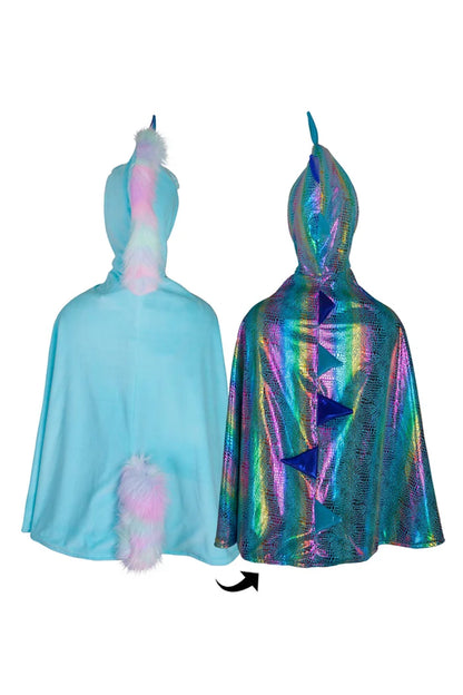 Reversible Unicorn/Dragon Cape Blue 5/6