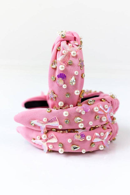 Beaded Headband - Mermaid (Pink)