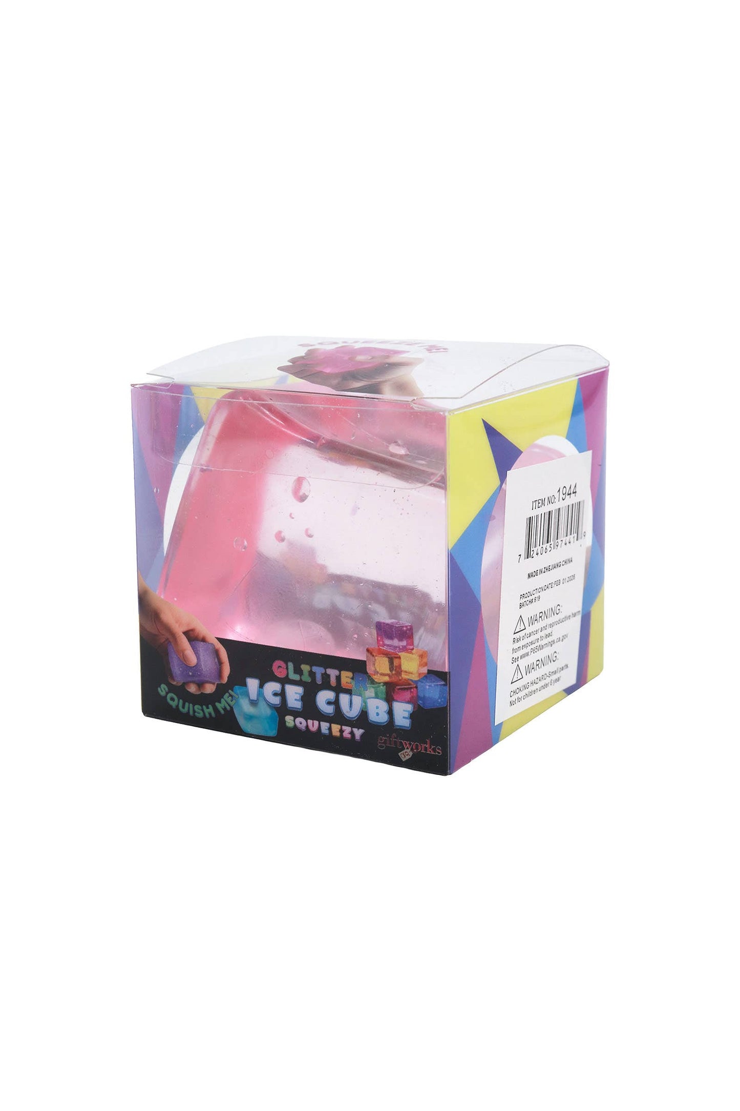 Clear Colorful Cube Maltose Putty Filled Squishy