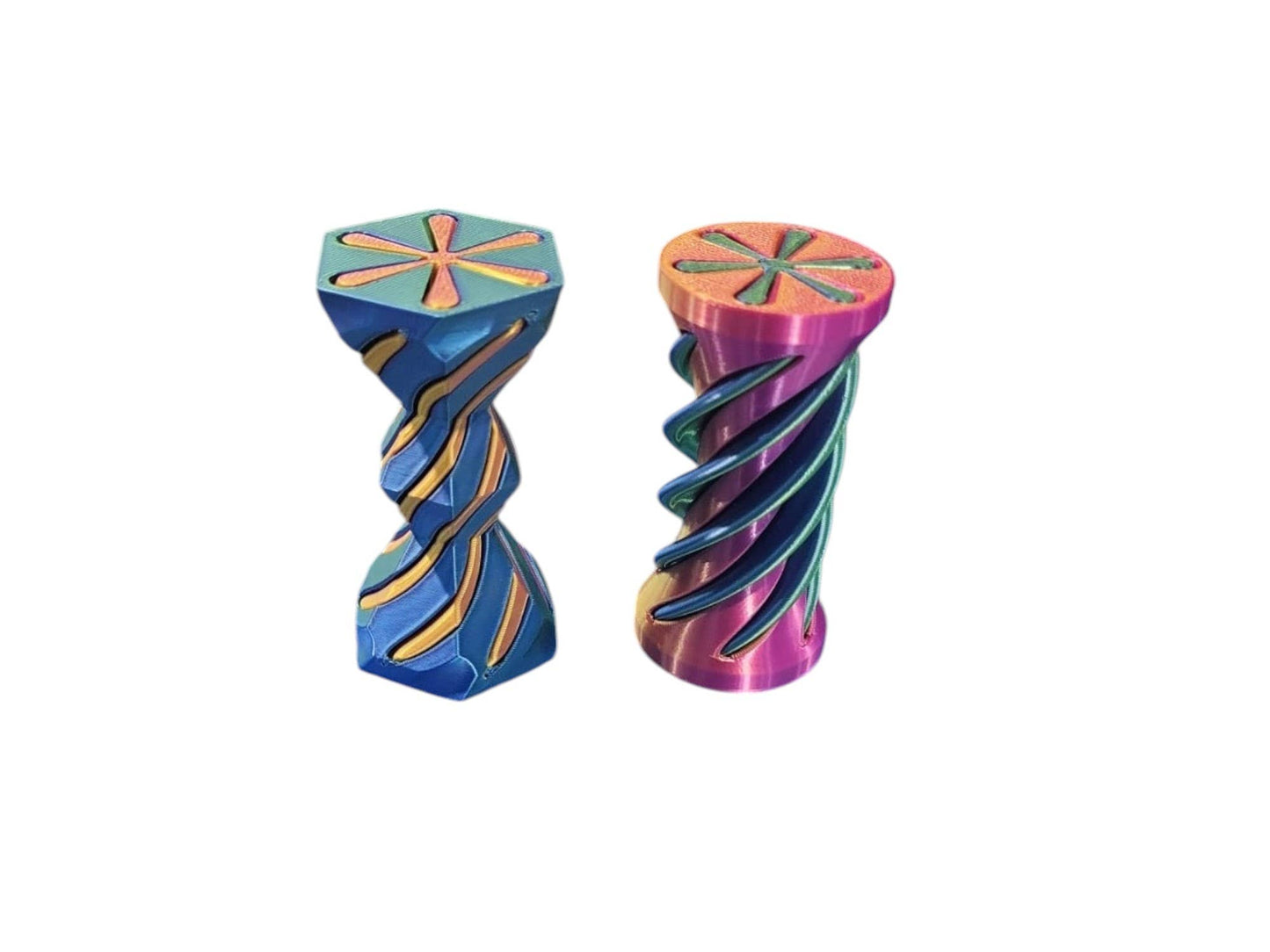 3D-Printed 3" Impossible Fidget Spiral - Assorted - Display