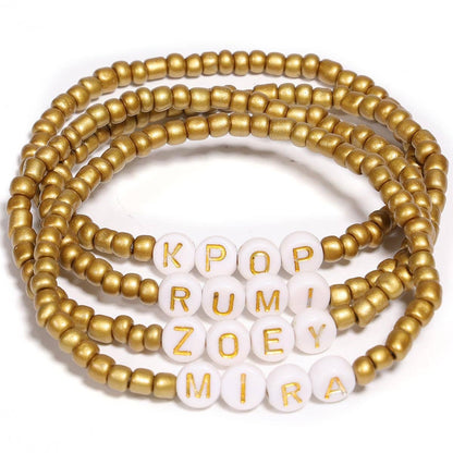 Kpop Demon Hunters beaded layered bracelets
