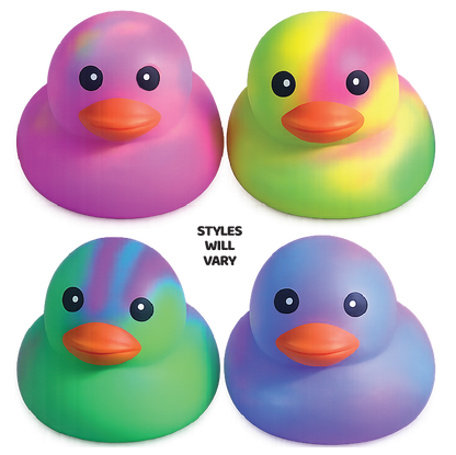 Fun Doh MEGA 5" Squishy Tie Dye Duck Toy Variety - 8/Display