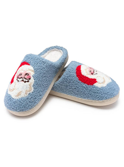 Indoor / Outdoor Slippers - Christmas - Santa Claus - Blue