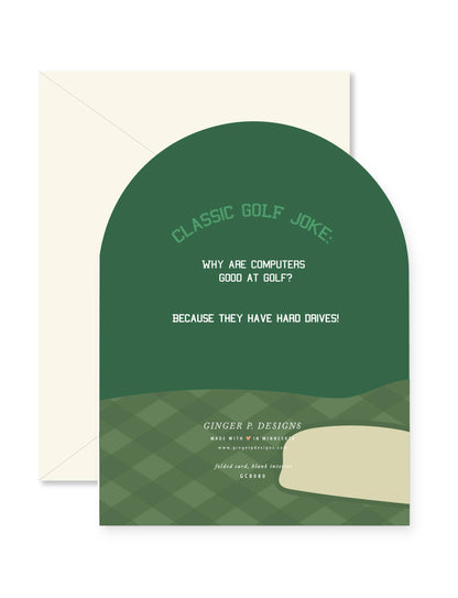Time to Par-Tee Golf Birthday Arch Greeting Card