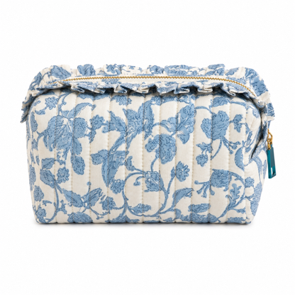 Ellison+Young French Toile Ruffle Cosmetic Case, Quilted Cotton