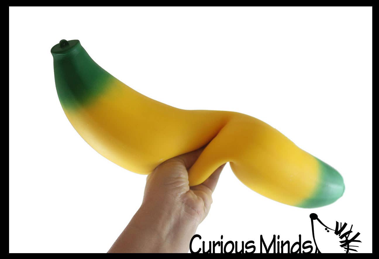 Jumbo Doh Banana Fruit Soft Fluff- Filled Squeeze Squishy