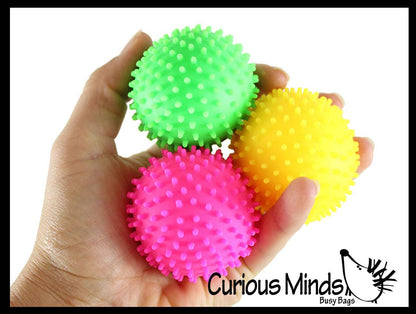 1 Spiky Bumpy Soft Doh Filled 1.7" Stress Ball - Squishy