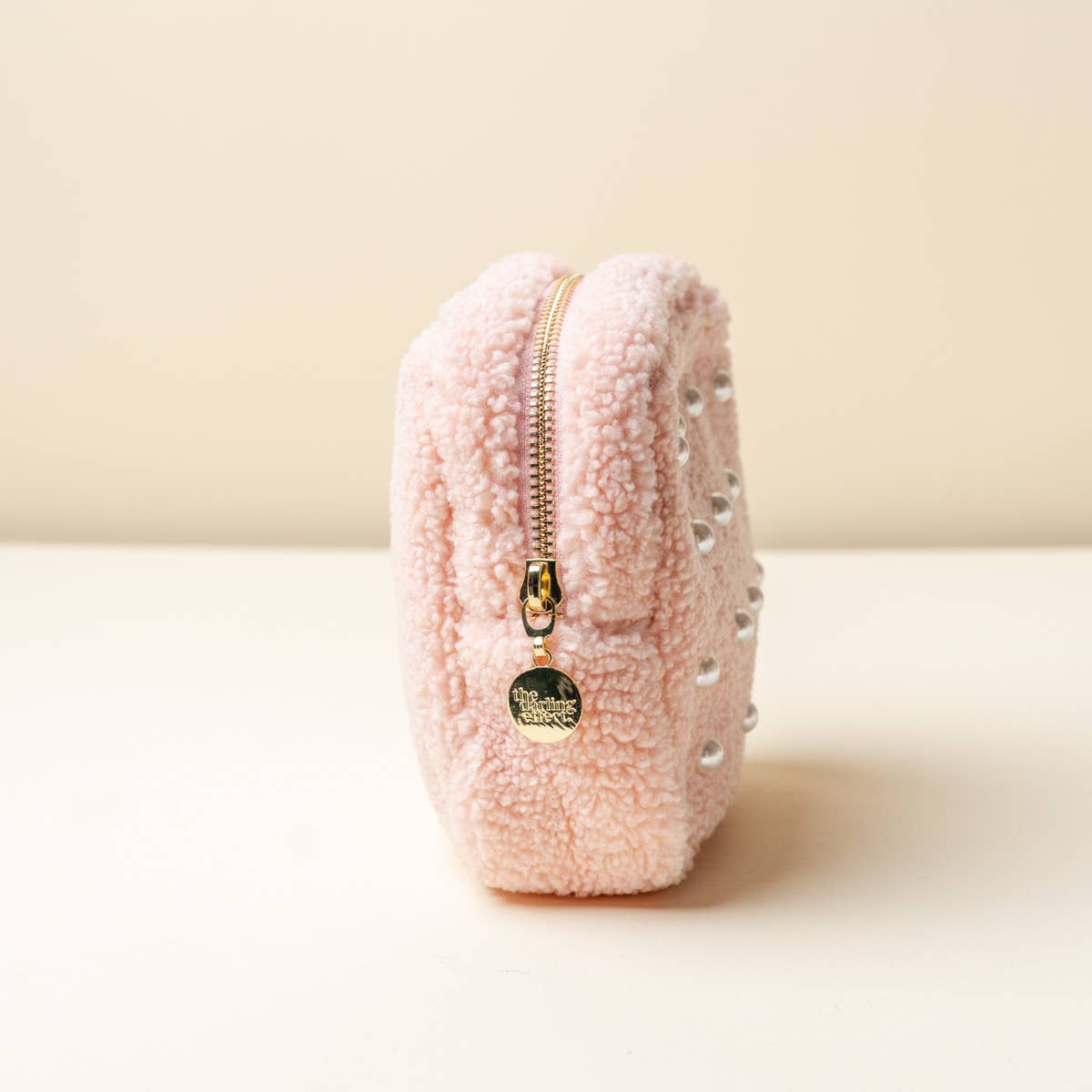 Teddy Pouch–Square Pearl Blush