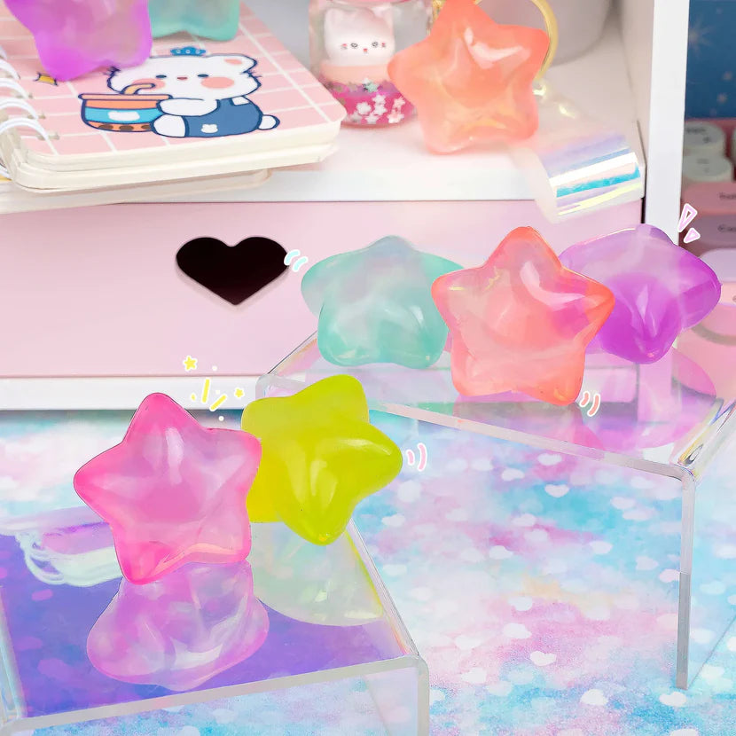 Chubby Chibi Frosted Star Sensory Toy