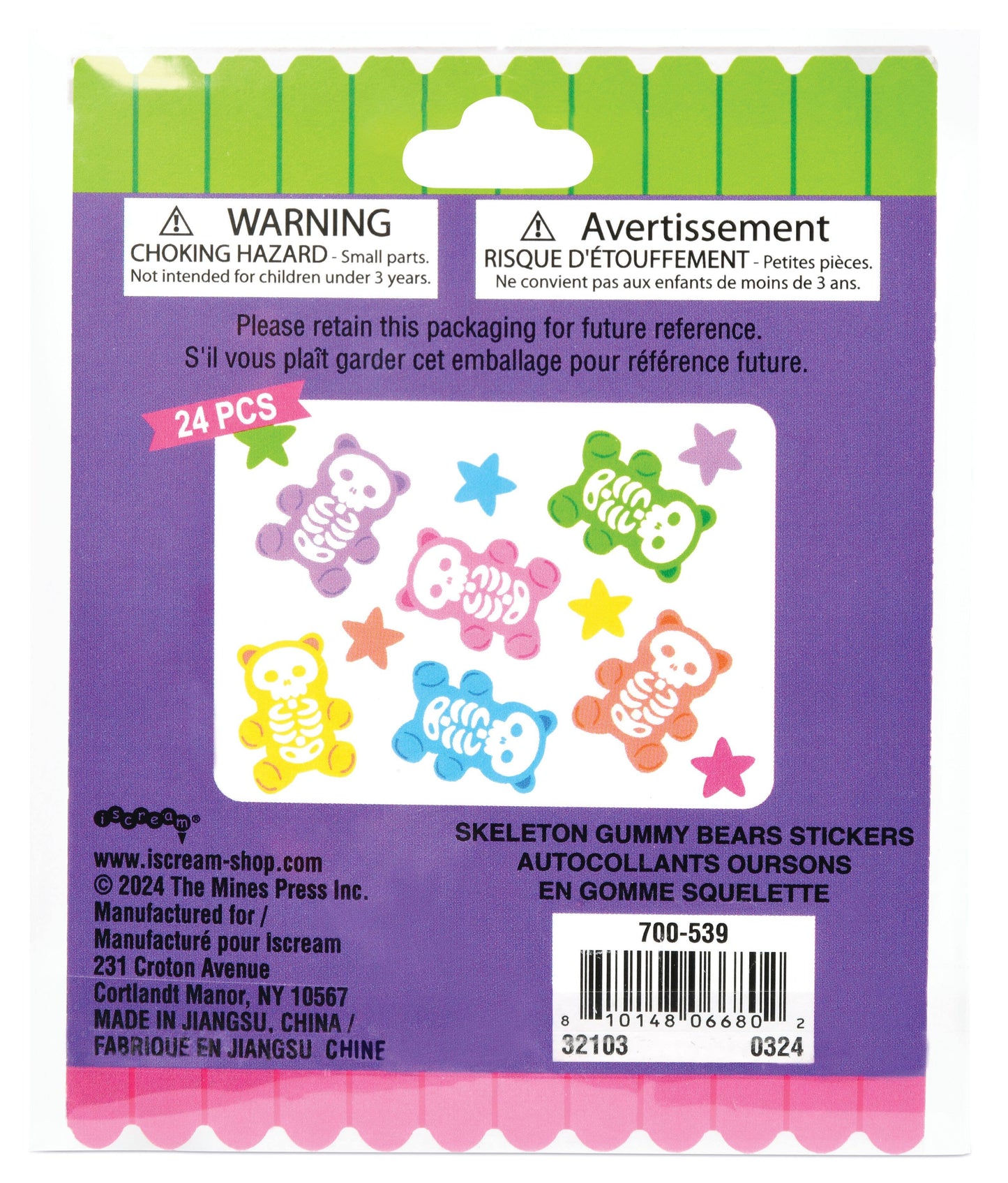 Skeleton Gummy Bears Stickers - Halloween